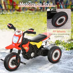 image-Toddler Pedal Tricycle Ride-On Learning Music Lights 18-36 Months Red
