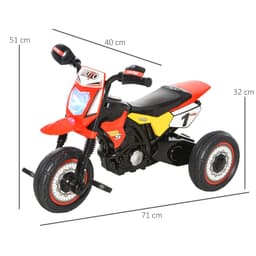 image-Toddler Pedal Tricycle Ride-On Learning Music Lights 18-36 Months Red