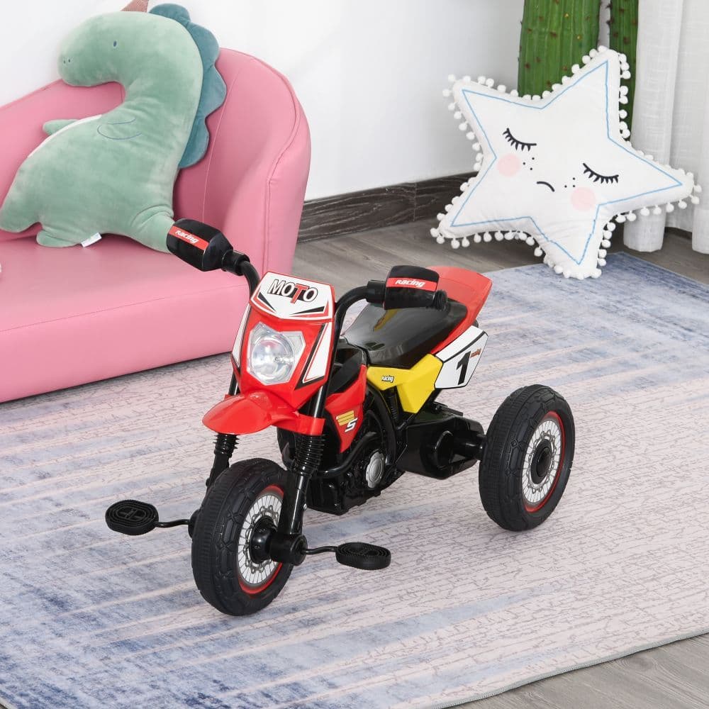 image-Toddler Pedal Tricycle Ride-On Learning Music Lights 18-36 Months Red