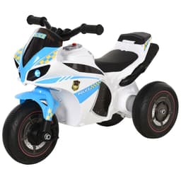 image-HOMCOM Kids Ride-On Police Bike 3-Wheel Vehicle w/ Music Lights 18-36 Mths