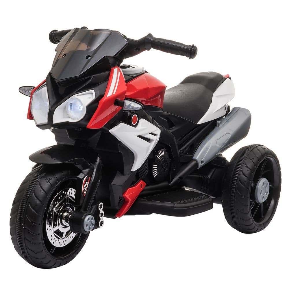 image-Kids Electric Motorcycle Ride-On Toy 6V Battery Music Horn Lights Red HOMCOM