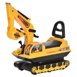 image-Ride On Excavator Toy Tractors Digger Movable Walker Construction Truck HOMCOM