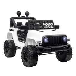 image-12V Kids Electric Ride On Car Truck Off-road Toy Remote Control White HOMCOM