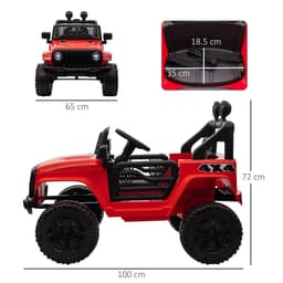 image-12V Kids Electric Ride On Car Truck Off-road Toy W/ Remote Control Red