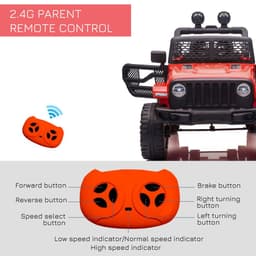 image-12V Kids Electric Ride On Car Truck Off-road Toy W/ Remote Control Red