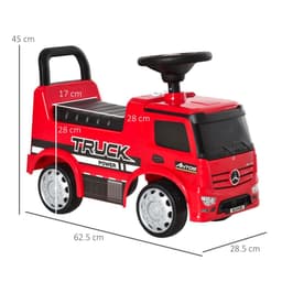 image-3-in-1 Ride On Car Kids Mercedes Truck Storage for 12 - 36 Months Red