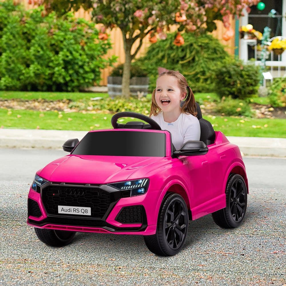 image-Audi RS Q8 6V Kids Electric Ride On Car Toy w/ Remote Control Pink HOMCOM