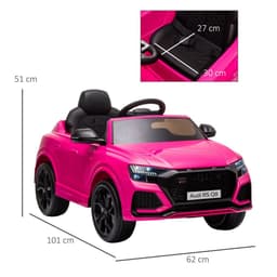 image-Audi RS Q8 6V Kids Electric Ride On Car Toy w/ Remote Control Pink HOMCOM