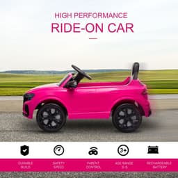 image-Audi RS Q8 6V Kids Electric Ride On Car Toy w/ Remote Control Pink HOMCOM