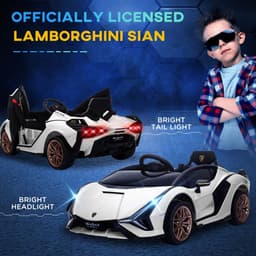 image-Lamborghini SIAN 12V Kids Electric Ride On Car Toy w/ Remote Control HOMCOM