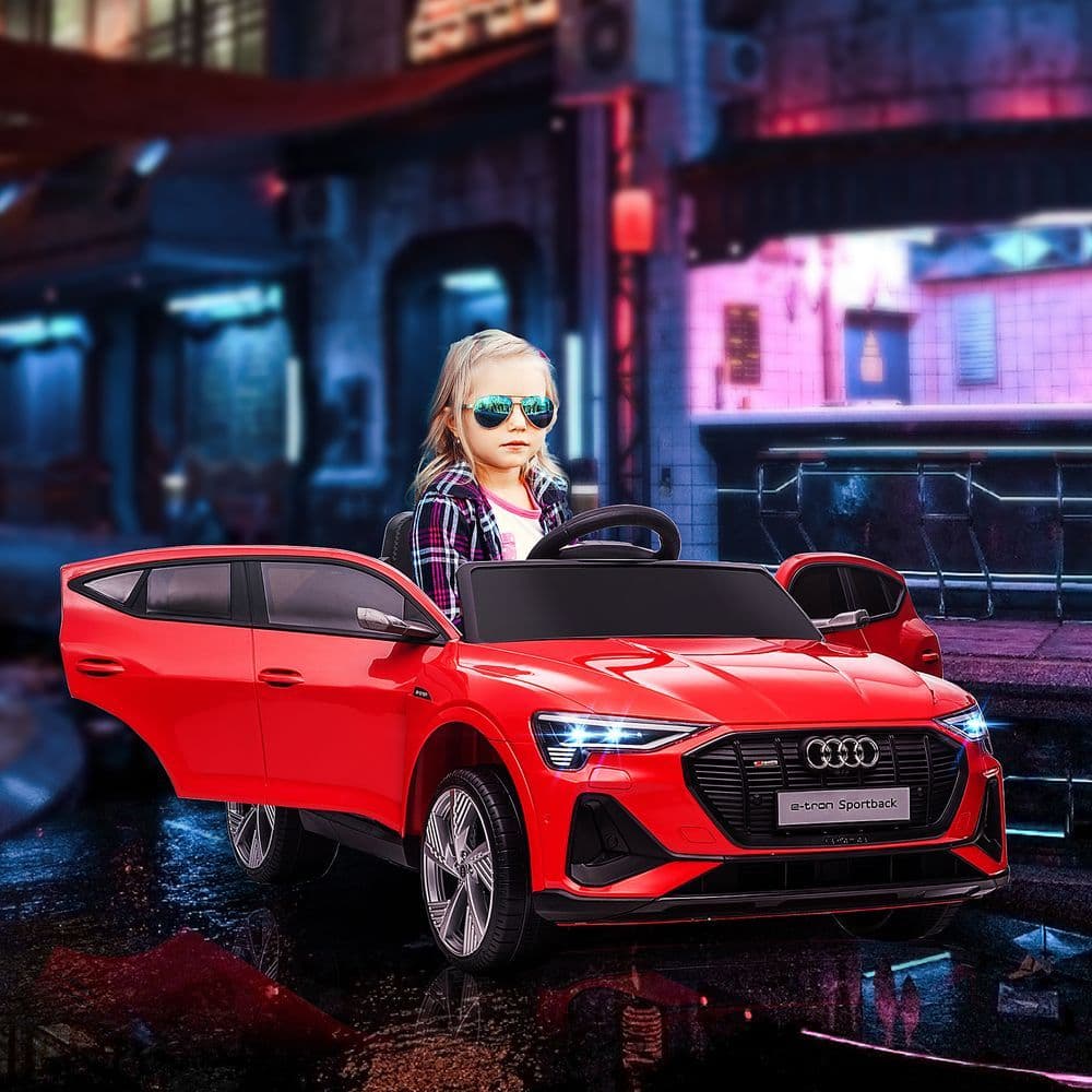 image-12V Kids Electric Ride-On Car/ w Remote Control, Lights, Music - Red