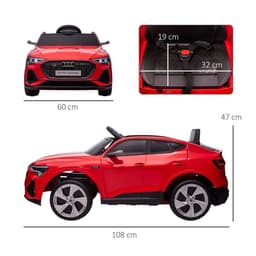 image-12V Kids Electric Ride-On Car/ w Remote Control, Lights, Music - Red