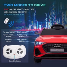 image-12V Kids Electric Ride-On Car/ w Remote Control, Lights, Music - Red