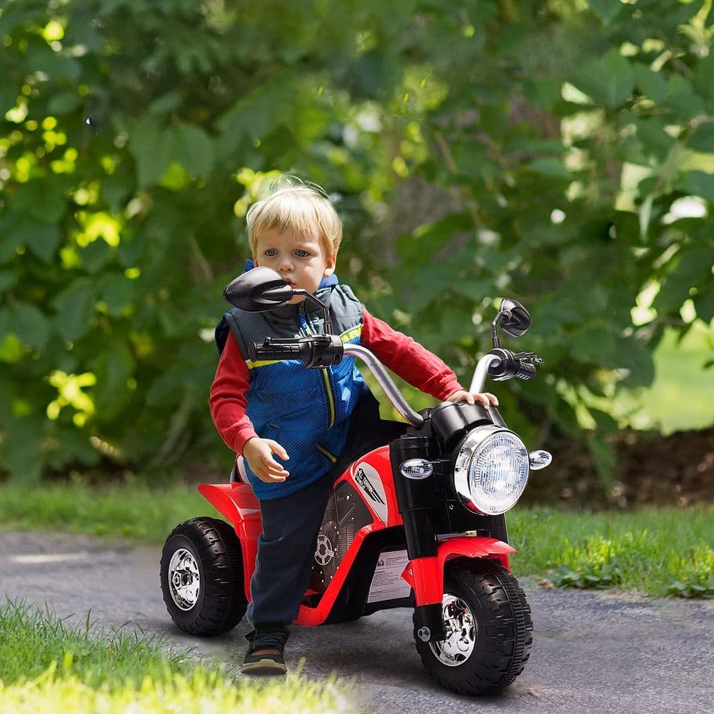 image-Kids 6V Electric Motorcycle Ride-On Toy Battery 18 - 36 Months Red HOMCOM