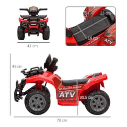 image-6V Kids Electric Ride on Car Toddler Quad Bike ATV for 18-36 month Red