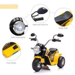 image-Kids 6V Electric Motorcycle Ride-On Toy Battery 18 - 36 Months Yellow HOMCOM