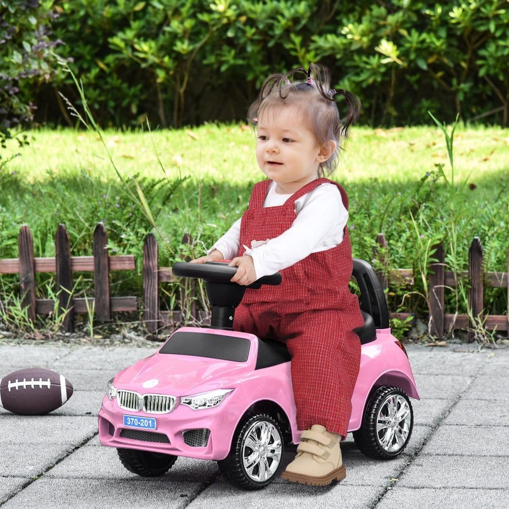 image-Ride on Car Baby Toddler Walker Foot to Floor Sliding Car Slider Pink