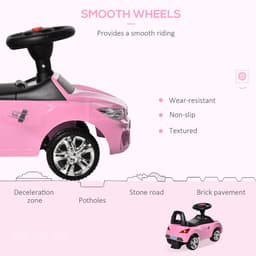 image-Ride on Car Baby Toddler Walker Foot to Floor Sliding Car Slider Pink
