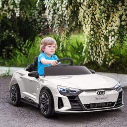 image-Audi RS e-tron GT Licensed 12V Kids Electric Ride on W/ Remote, White