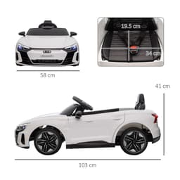 image-Audi RS e-tron GT Licensed 12V Kids Electric Ride on W/ Remote, White