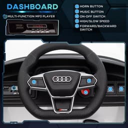 image-Audi RS e-tron GT Licensed 12V Kids Electric Ride on W/ Remote, White