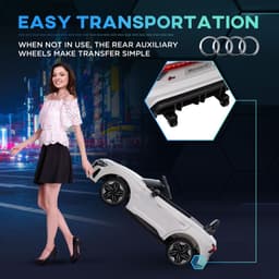 image-Audi RS e-tron GT Licensed 12V Kids Electric Ride on W/ Remote, White