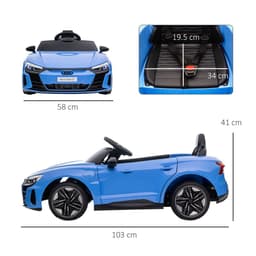 image-Audi RS e-tron GT Licensed 12V Kids Electric Ride on W/ Remote, Blue