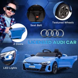 image-Audi RS e-tron GT Licensed 12V Kids Electric Ride on W/ Remote, Blue