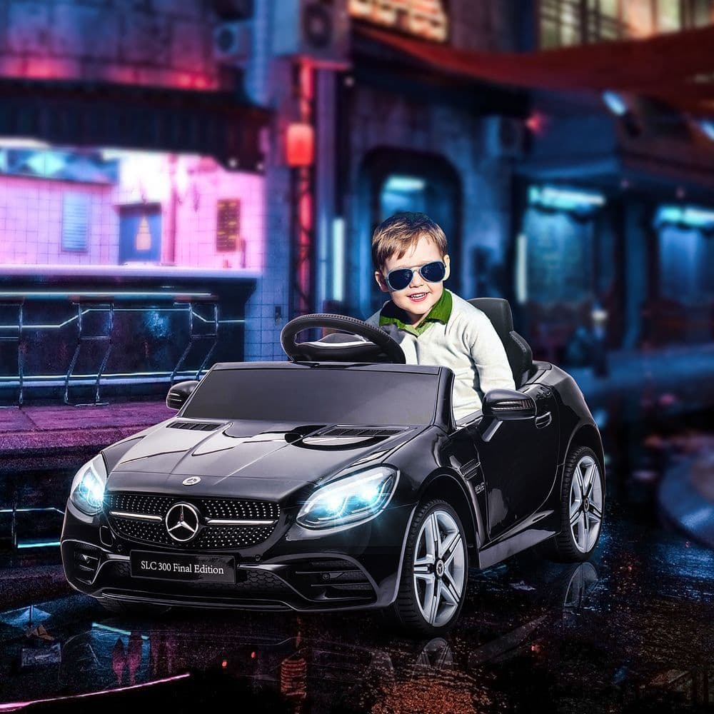 image-Benz 12V Kids Electric Ride On Car W/ Remote Control Music Black