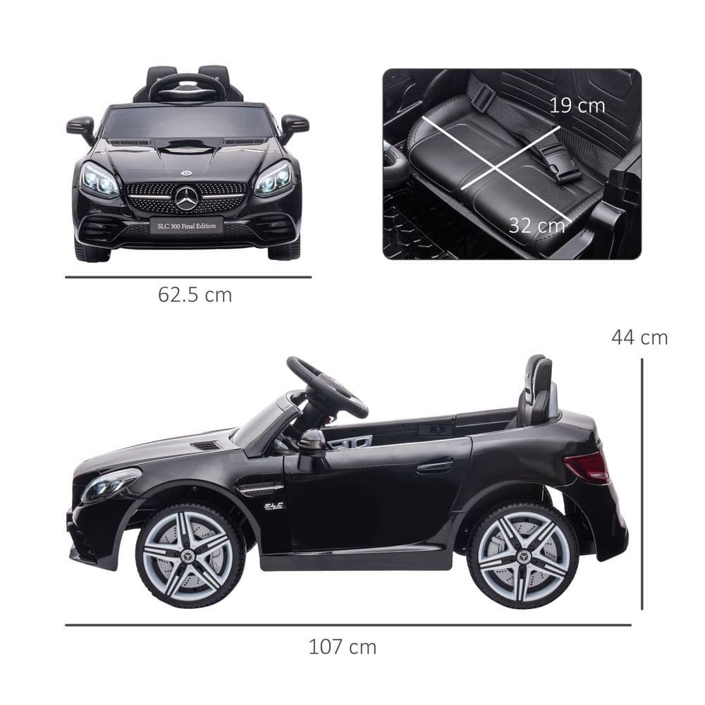 image-Benz 12V Kids Electric Ride On Car W/ Remote Control Music Black