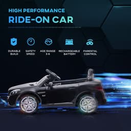 image-Benz 12V Kids Electric Ride On Car W/ Remote Control Music Black