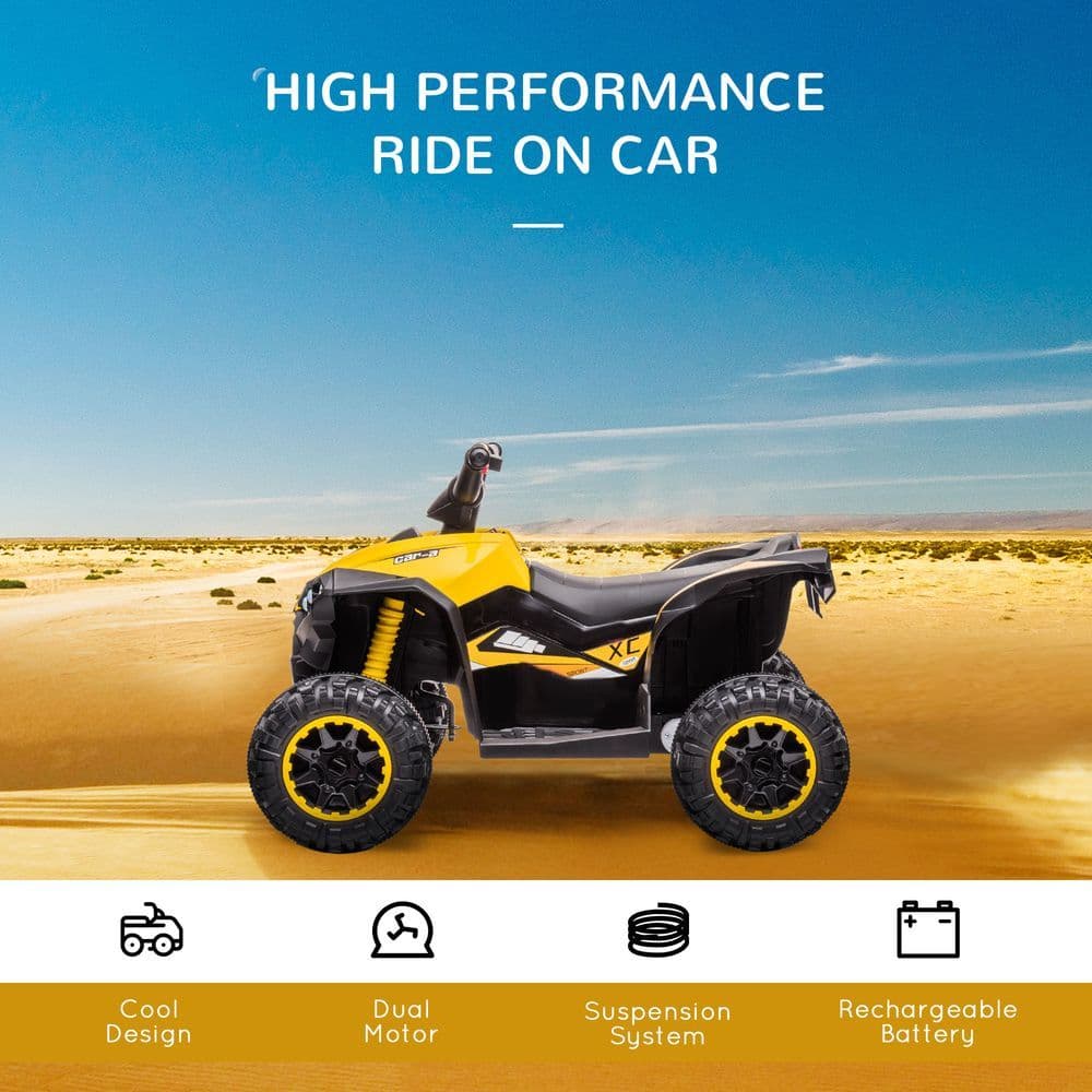 image-HOMCOM 12V Electric Quad Bikes for Kids Ride On Car ATV Toy for 3-5 Years