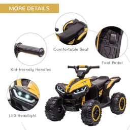 image-HOMCOM 12V Electric Quad Bikes for Kids Ride On Car ATV Toy for 3-5 Years