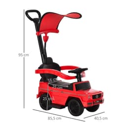 image-Benz G350 Ride-on Sliding Car Floor Slider Stroller Kids Vehicle, Red HOMCOM