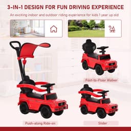 image-Benz G350 Ride-on Sliding Car Floor Slider Stroller Kids Vehicle, Red HOMCOM