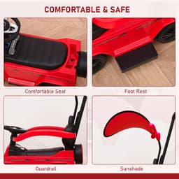image-Benz G350 Ride-on Sliding Car Floor Slider Stroller Kids Vehicle, Red HOMCOM