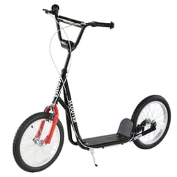 image-90-96cm Kids Kick Scooter Adjustable Handlebar Inflatable Wheels Black HOMCOM