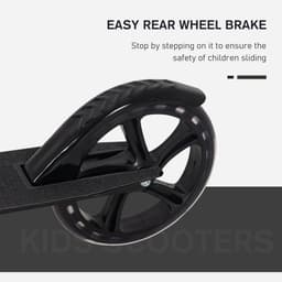 image-Kids Scooter Ride On Toy Height Adjustable For 7-14 Years, Black HOMCOM