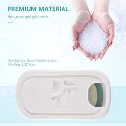 image-Foldable Bathtub Kids Bath Tub with Lid Large Bathtubs for 1 - 12 Years