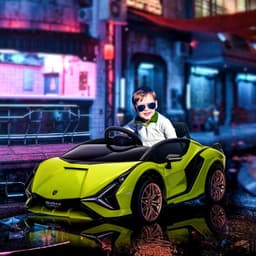 image-Lamborghini SIAN 12V Kids Electric Ride On Car Toy w/ Remote Control HOMCOM