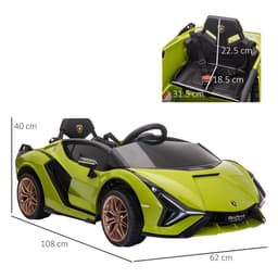 image-Lamborghini SIAN 12V Kids Electric Ride On Car Toy w/ Remote Control HOMCOM