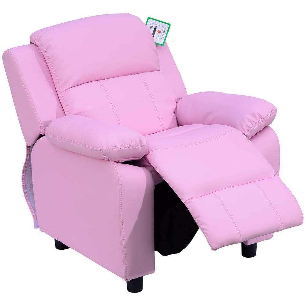 image-HOMCOM Kids Recliner Armchair Game Chair Sofa Children Seat In PU Leather