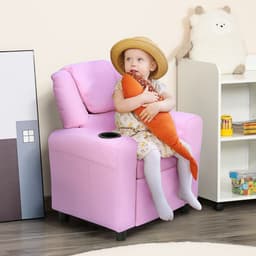 image-Kids Recliner Armchair Games Chair Children Seat Girls Boys Sofa HOMCOM