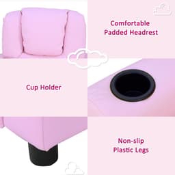 image-Kids Recliner Armchair Games Chair Children Seat Girls Boys Sofa HOMCOM