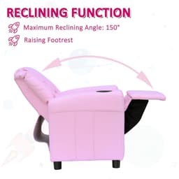 image-Kids Recliner Armchair Games Chair Children Seat Girls Boys Sofa HOMCOM