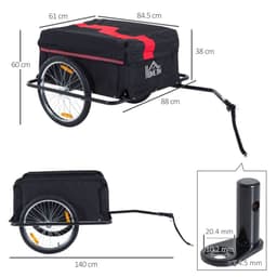 image-Elite Two-Wheel Bicycle Large Cargo Wagon Trailer with Folding Storage