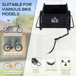 image-Elite Two-Wheel Bicycle Large Cargo Wagon Trailer with Folding Storage