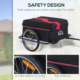 image-Elite Two-Wheel Bicycle Large Cargo Wagon Trailer with Folding Storage