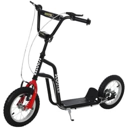 image-HOMCOM 75-80cm Kids Kick Scooter Adjustable Handlebar Inflatable Wheels Black