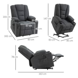 image-Riser and Recliner Chair w/ Remote, Lift Chair for the Elderly, Grey
